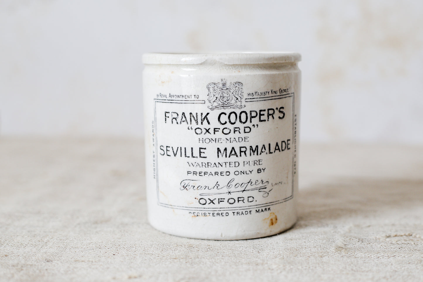 Antique Frank Cooper Marmalade English Stoneware Pot
