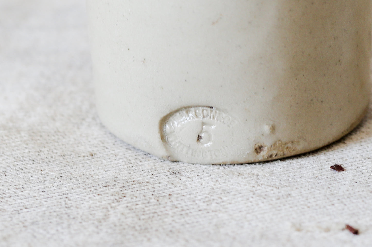 Antique J. Hopkins Stoneware Bottle with Anchor and Crown
