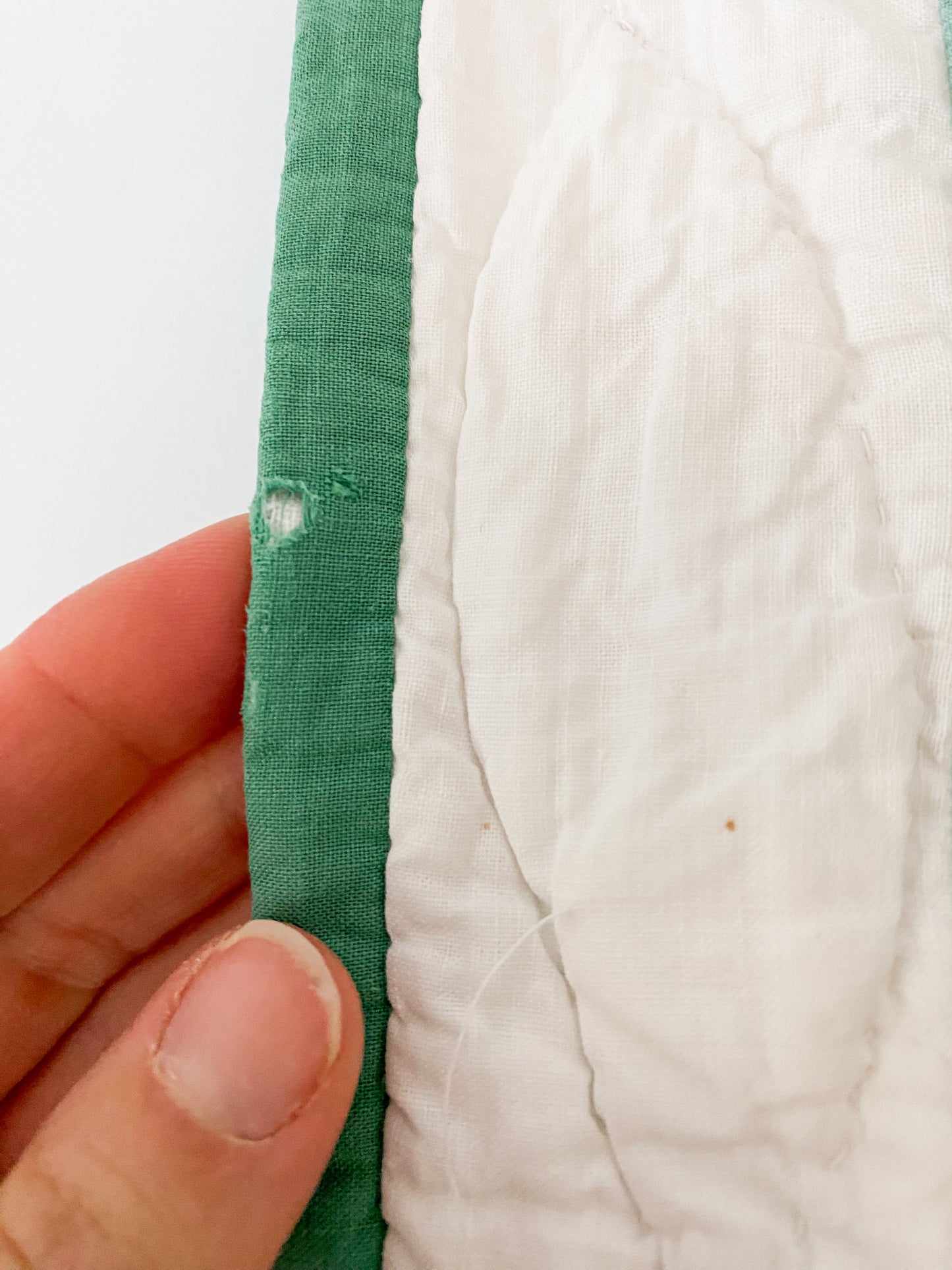 Vintage Mint Green Dove in the Window Quilt, c1930