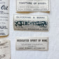 Set of 5 Antique Authentic English Apothecary Pharmacy Labels