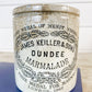 Antique Crazed Stained Chunky 1lb. Dundee Marmalade English Stoneware Pot