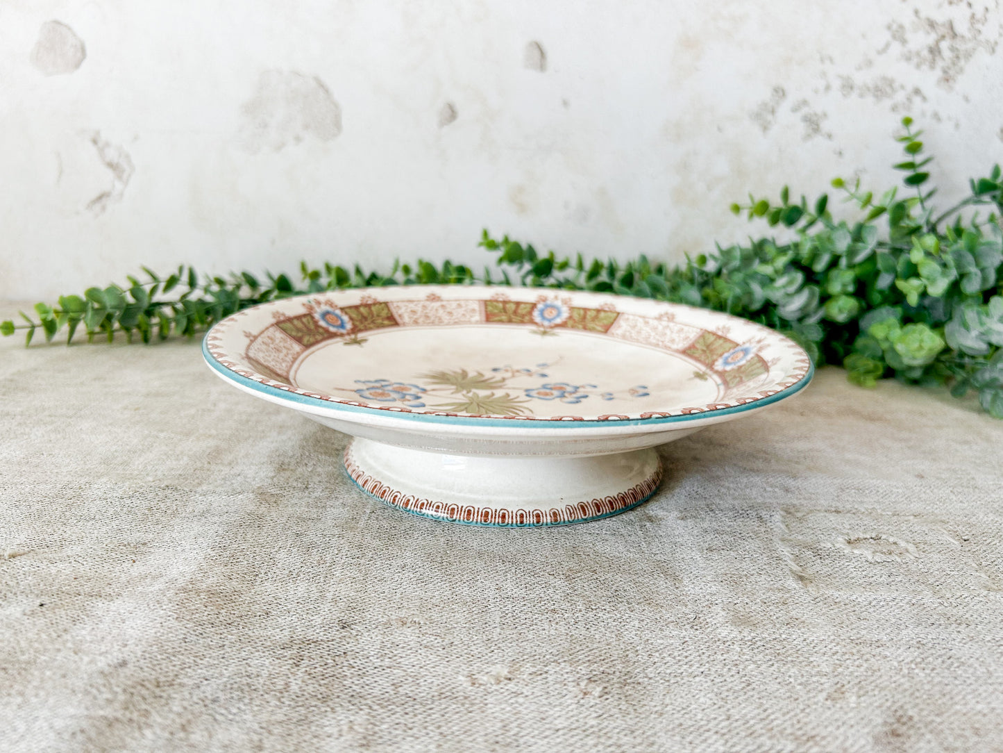 Antique Wedgwood Japonica Sprigs Ironstone Squat Compote