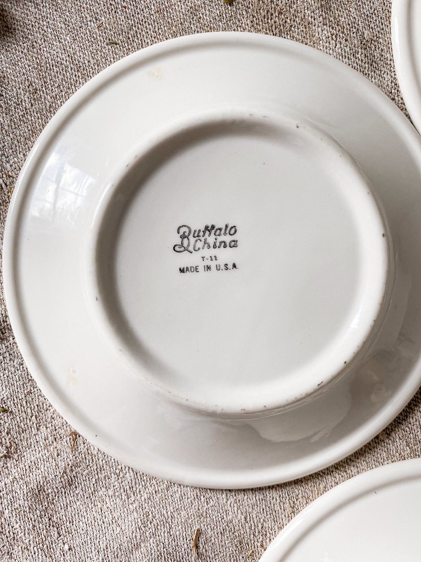 Vintage Set of 4 Buffalo China Restaurant Ware 6" Bread Plates
