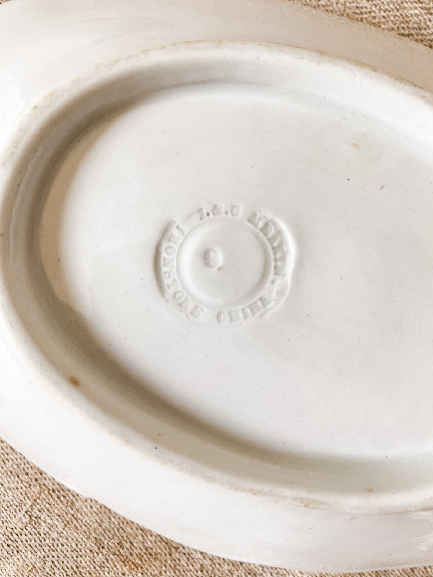 Antique Ironstone Relish Dish | Fuschia Pattern by J & G Meakin, c1870