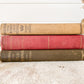 Vintage Set of 3 Fall Color Decorative Books | Red and Brown Bookstack