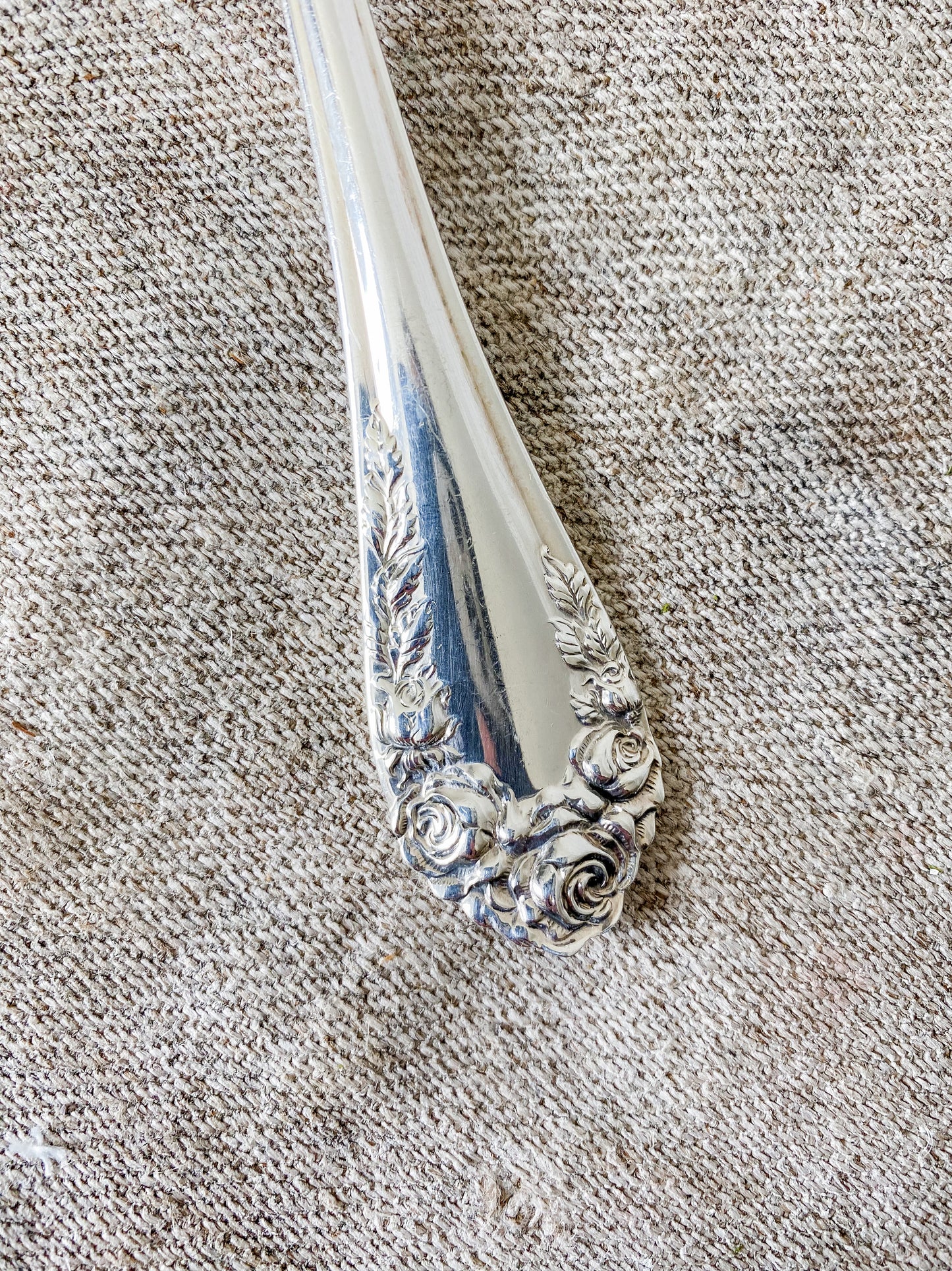 Vintage Sterling Silver Cold Meat Fork | Normandy Rose by Northumbria