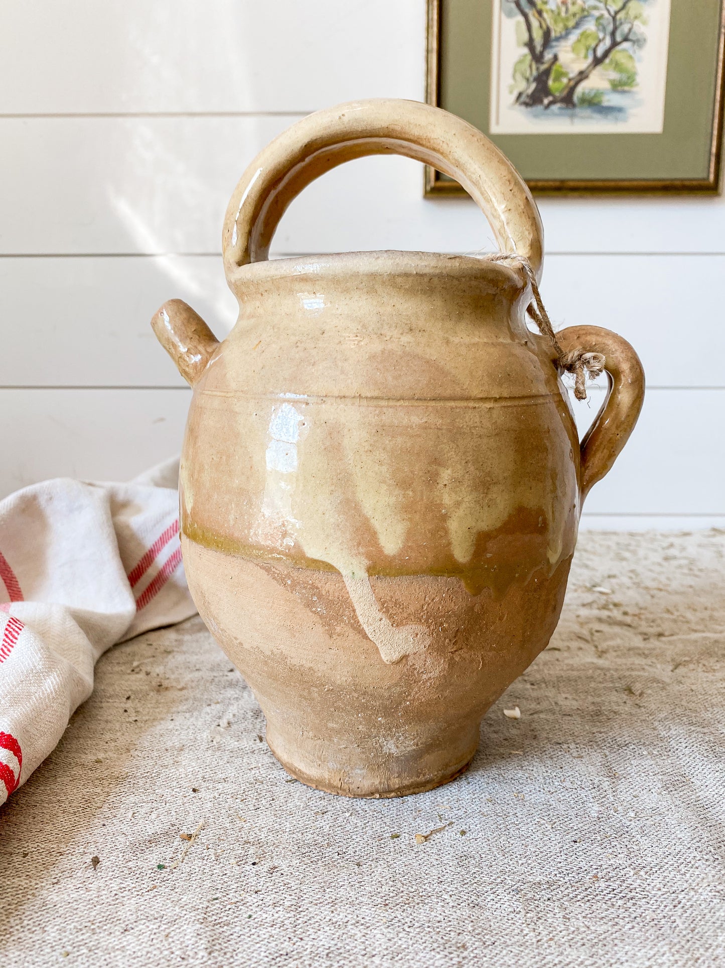 Antique French Gargoulette Terracotta Water Jug