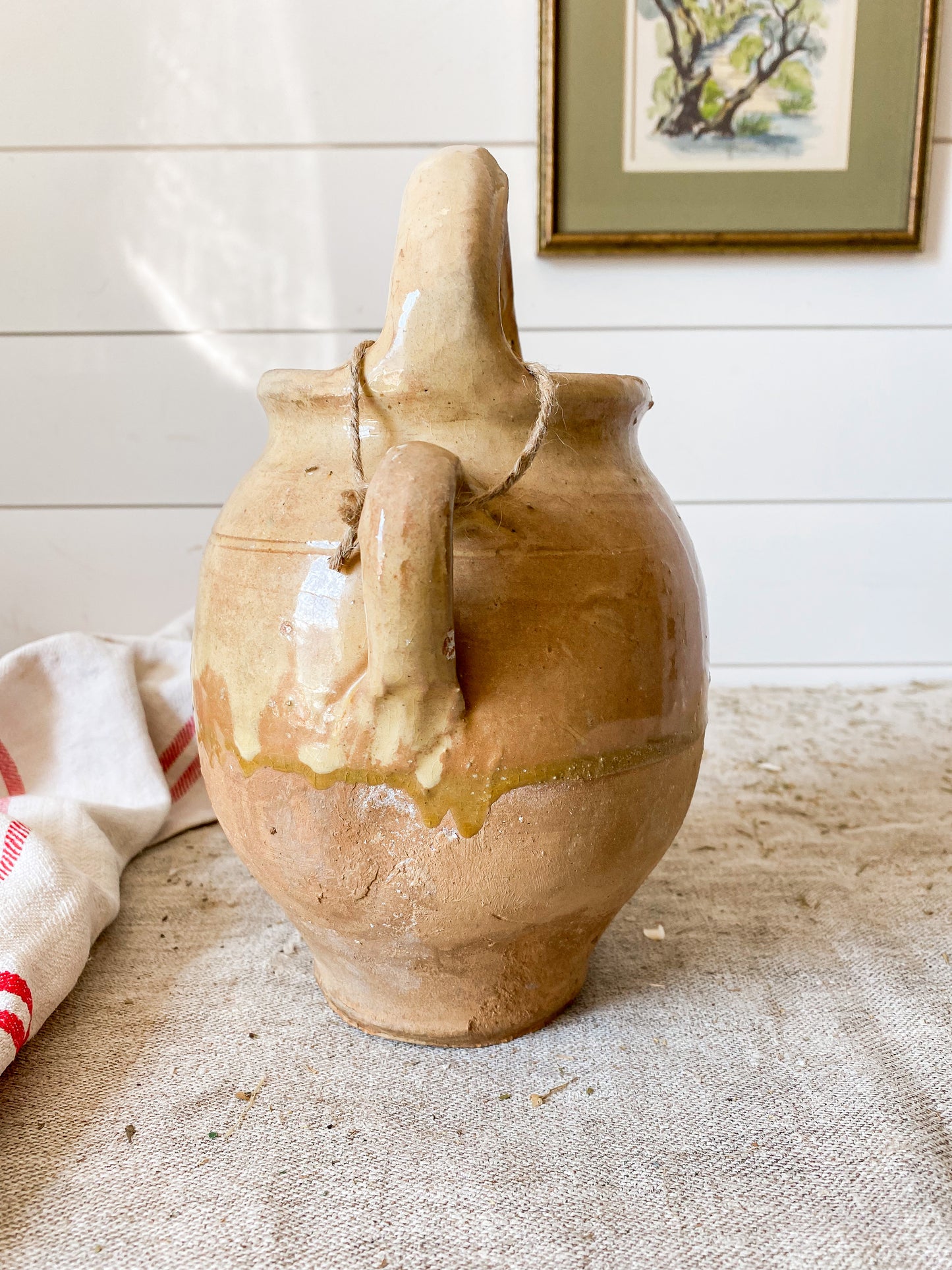 Antique French Gargoulette Terracotta Water Jug