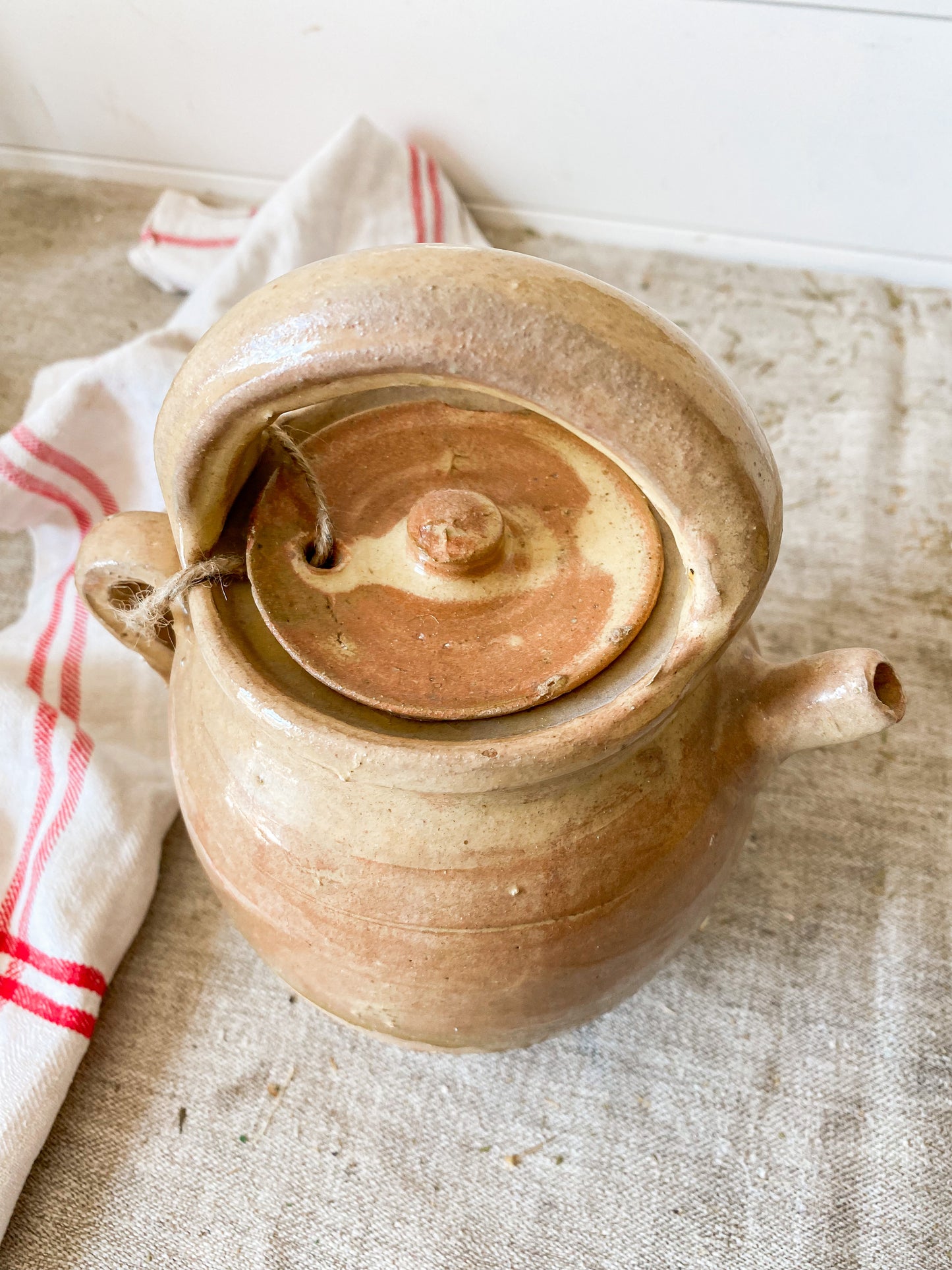 Antique French Gargoulette Terracotta Water Jug