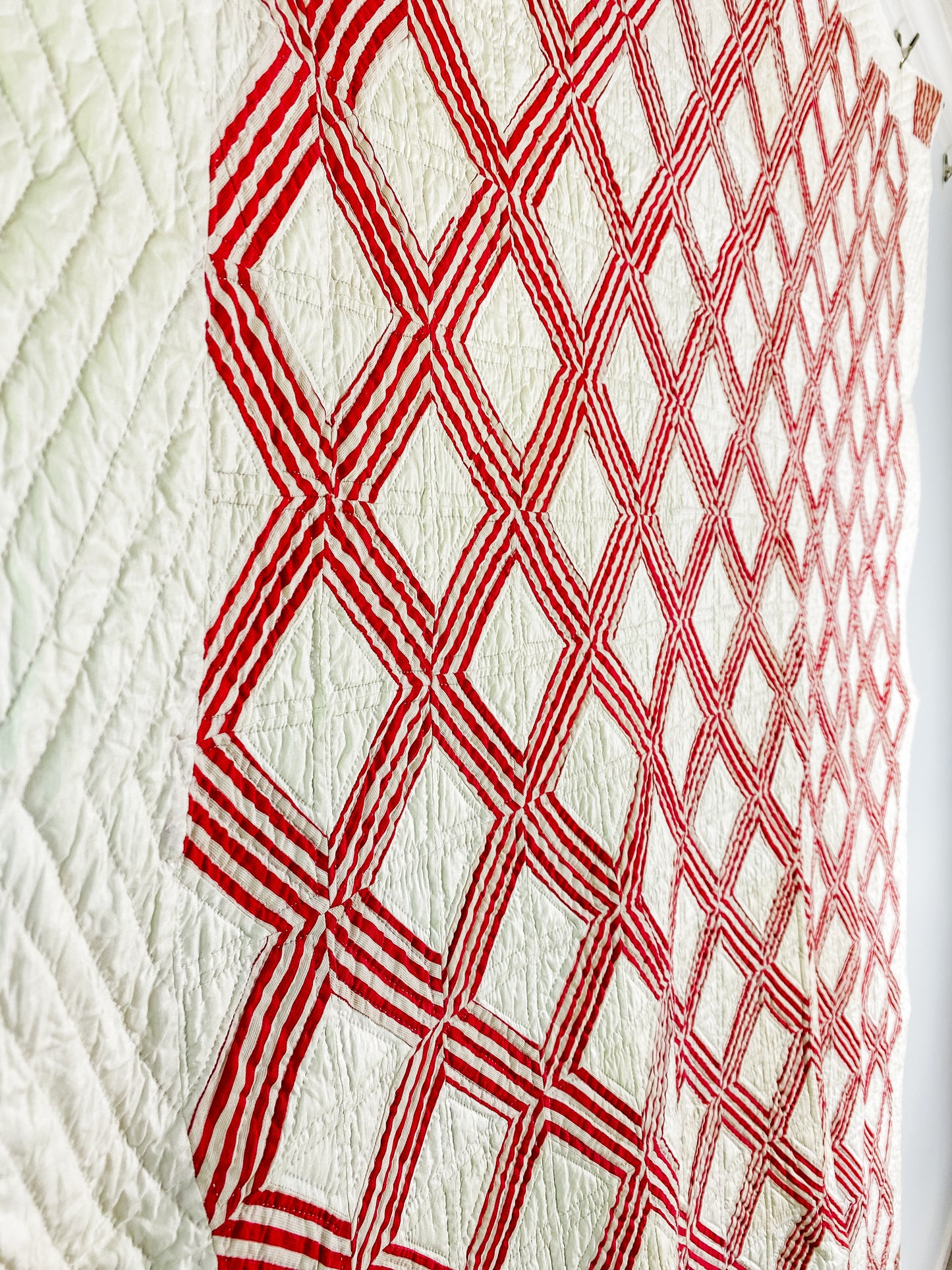 Vintage Red and White "The X Quisite" Quilt