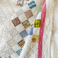 Vintage Pink and White Double Irish Chain Quilt, c1950