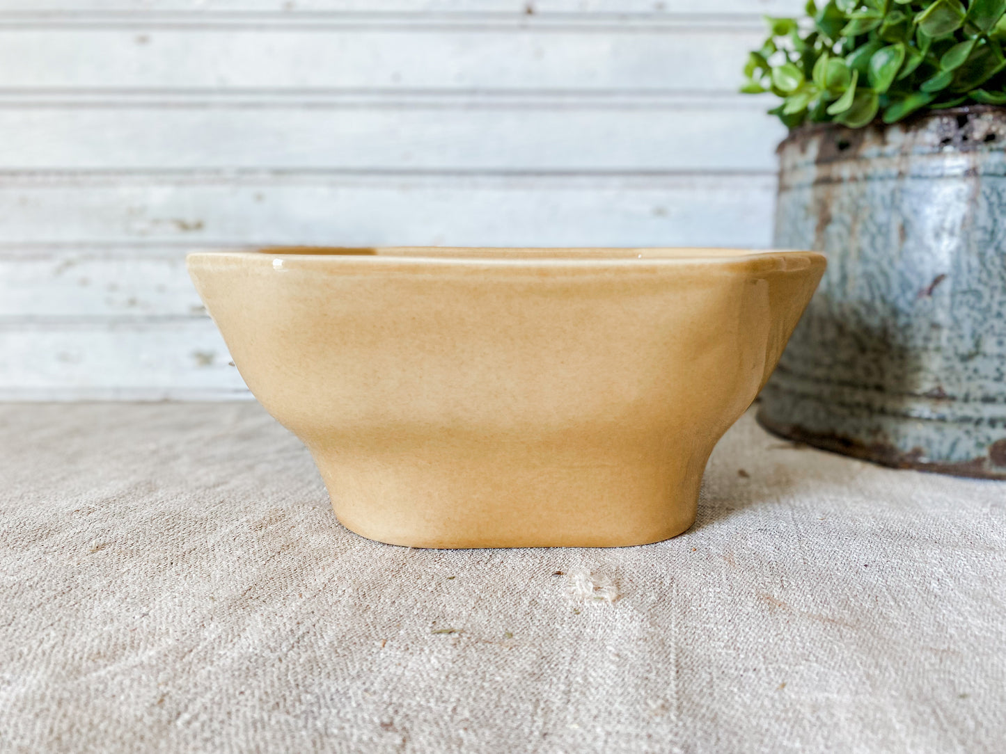 Vintage Yellow Ware Wheat Stack Jelly Mold by Pfaltzgraff | Rustic Kitchen Decor