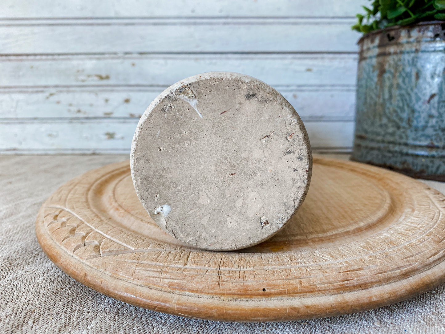 Vintage Cream German Stoneware Bottle | Screw Top Crock 0.7L Jar | Modern Minimal Organic Decor