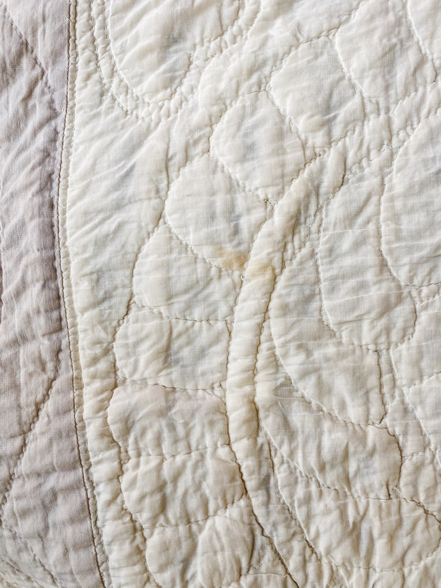 Vintage Blue and White Lone Star Quilt, c1950