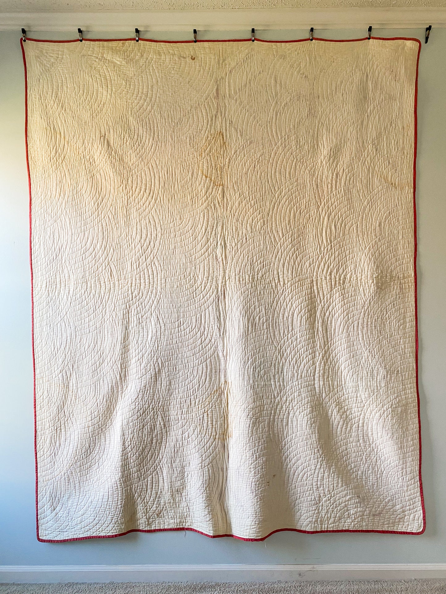 Antique Churn Dash Inside Garden Maze Quilt