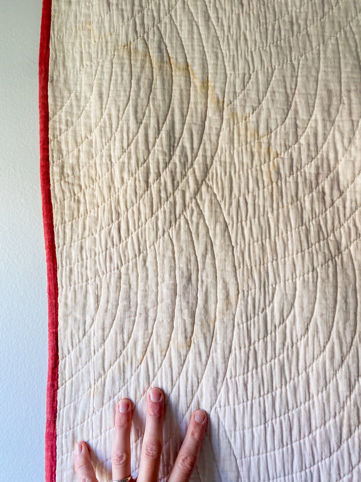 Antique Churn Dash Inside Garden Maze Quilt