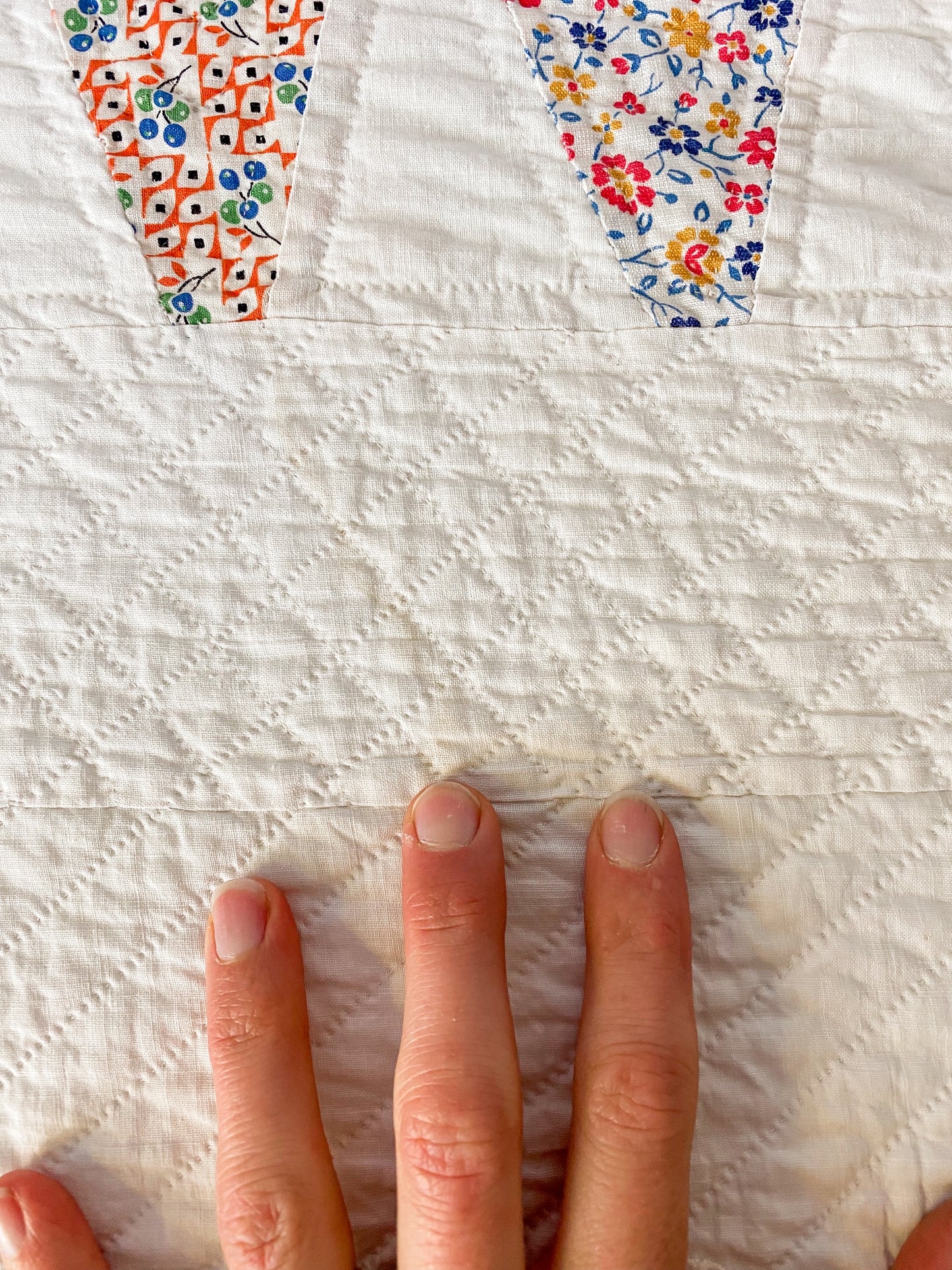 Vintage 1933 Dresden Plate Quilt with Initials and Date