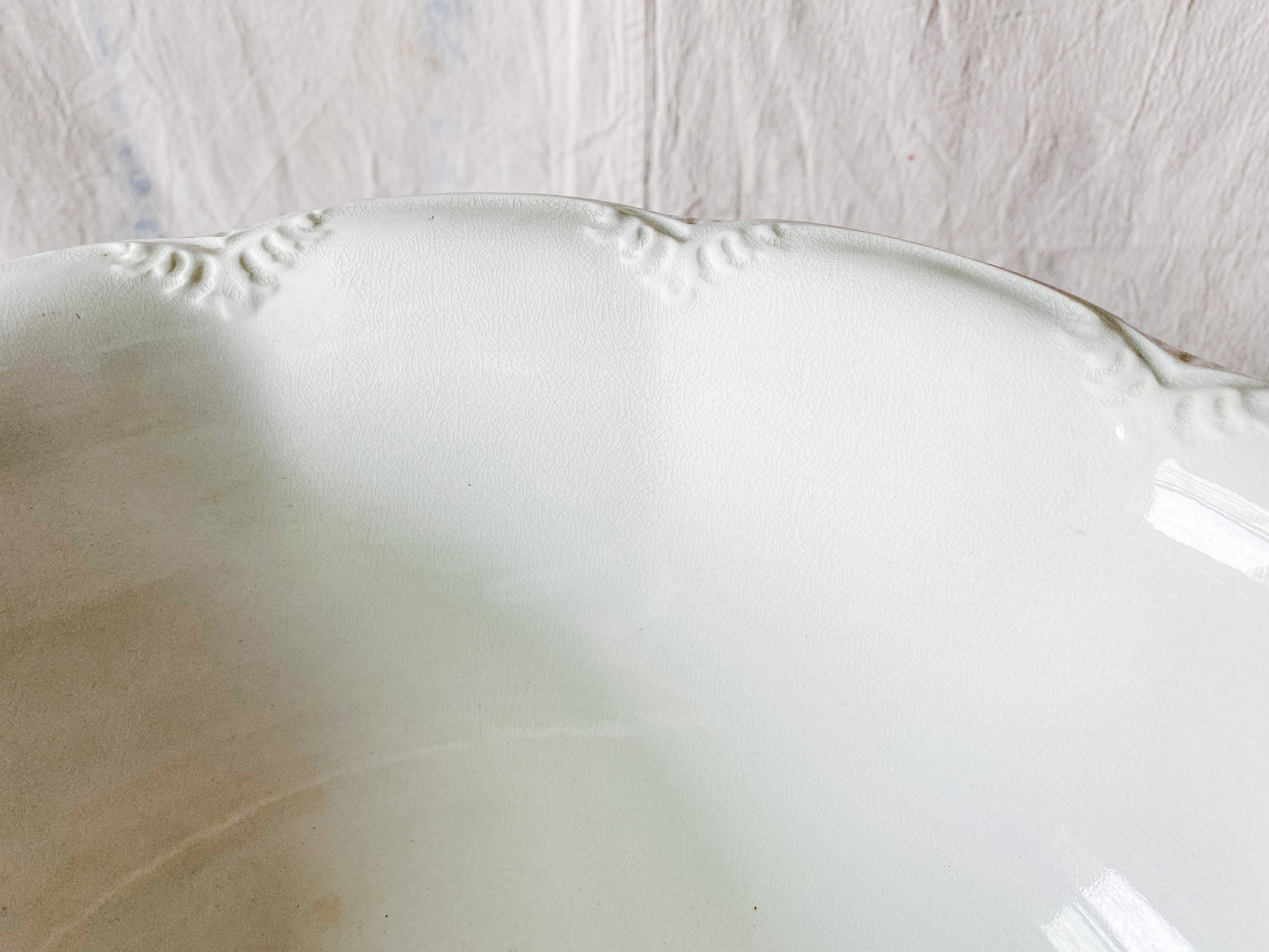 Antique Meakin Pitcher & Wash Basin Set | English Ironstone Large Vase | Modern Farmhouse
