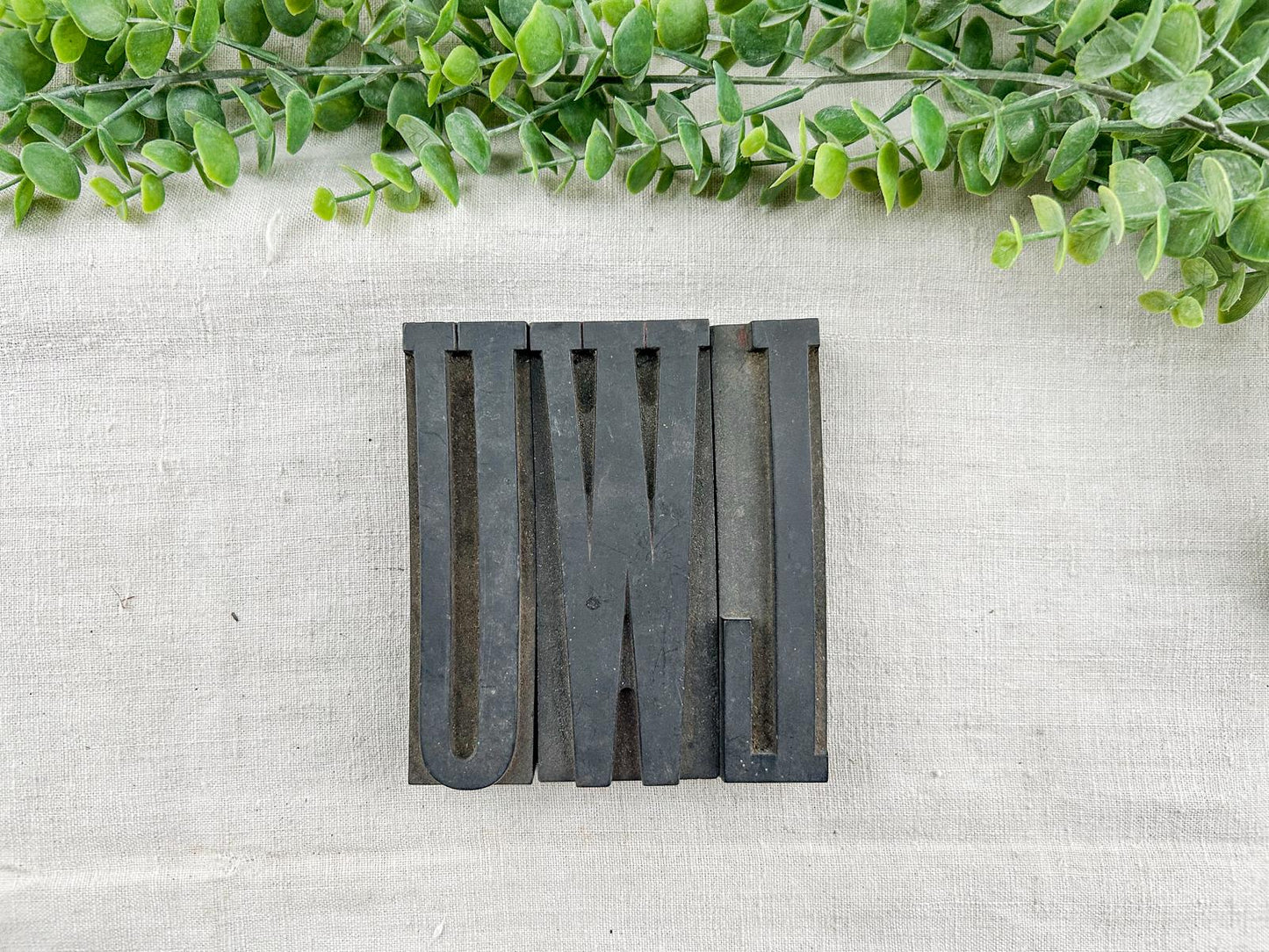 Vintage Tall Skinny Wood 5" Letterpress Blocks