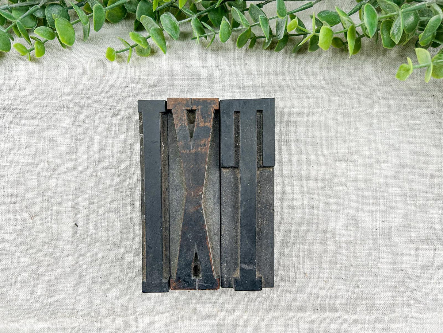 Vintage Tall Skinny Wood 5" Letterpress Blocks