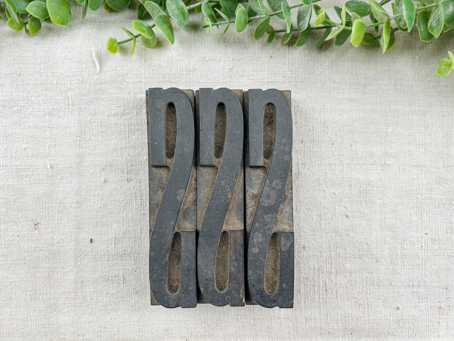 Vintage Tall Skinny Wood 5" Letterpress Blocks