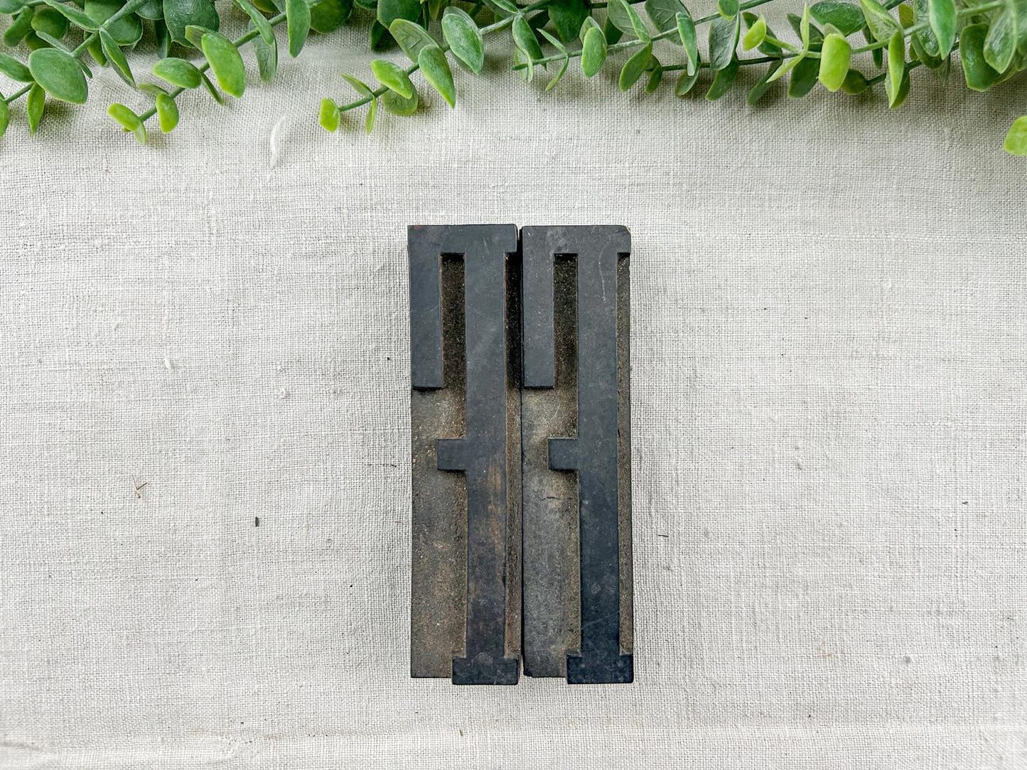 Vintage Tall Skinny Wood 5" Letterpress Blocks