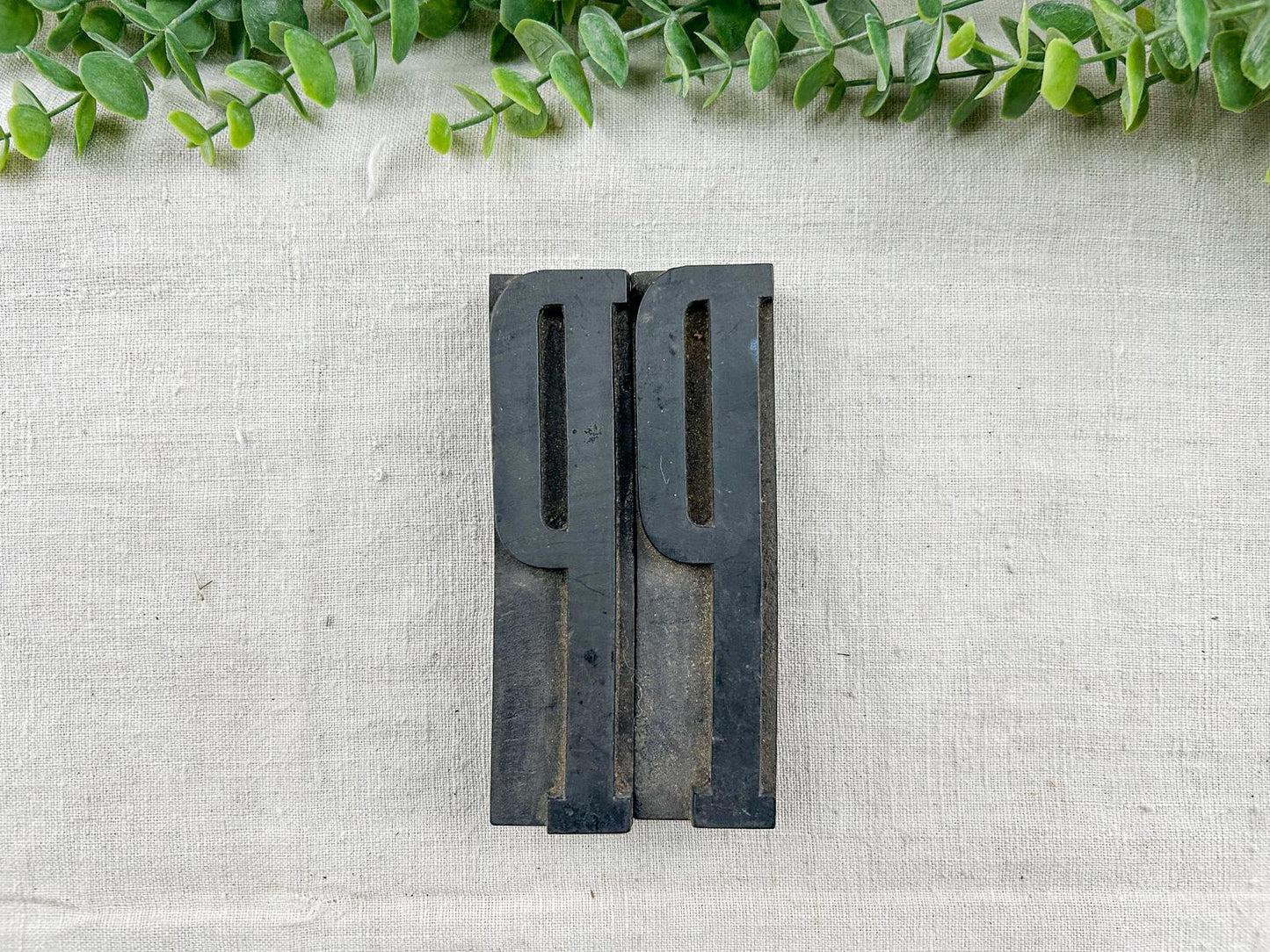 Vintage Tall Skinny Wood 5" Letterpress Blocks