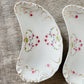 Antique Set of 4 Ironstone Bone Dishes, Hand Painted Floral Gilt, Rivoli by Meakin, England