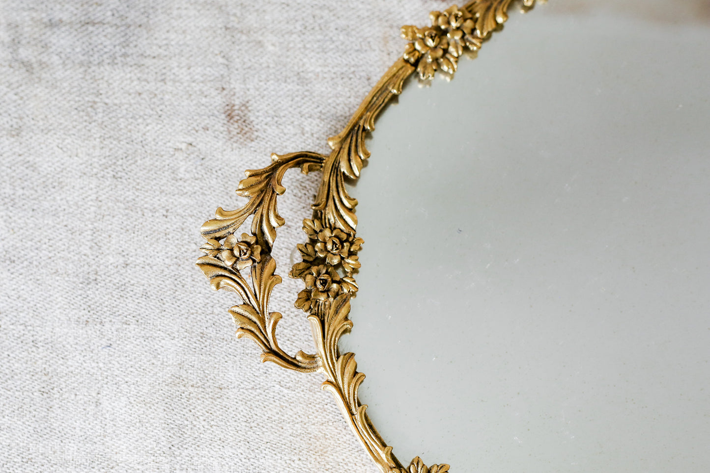 Vintage Matson Gold Tone Large Vanity Mirror