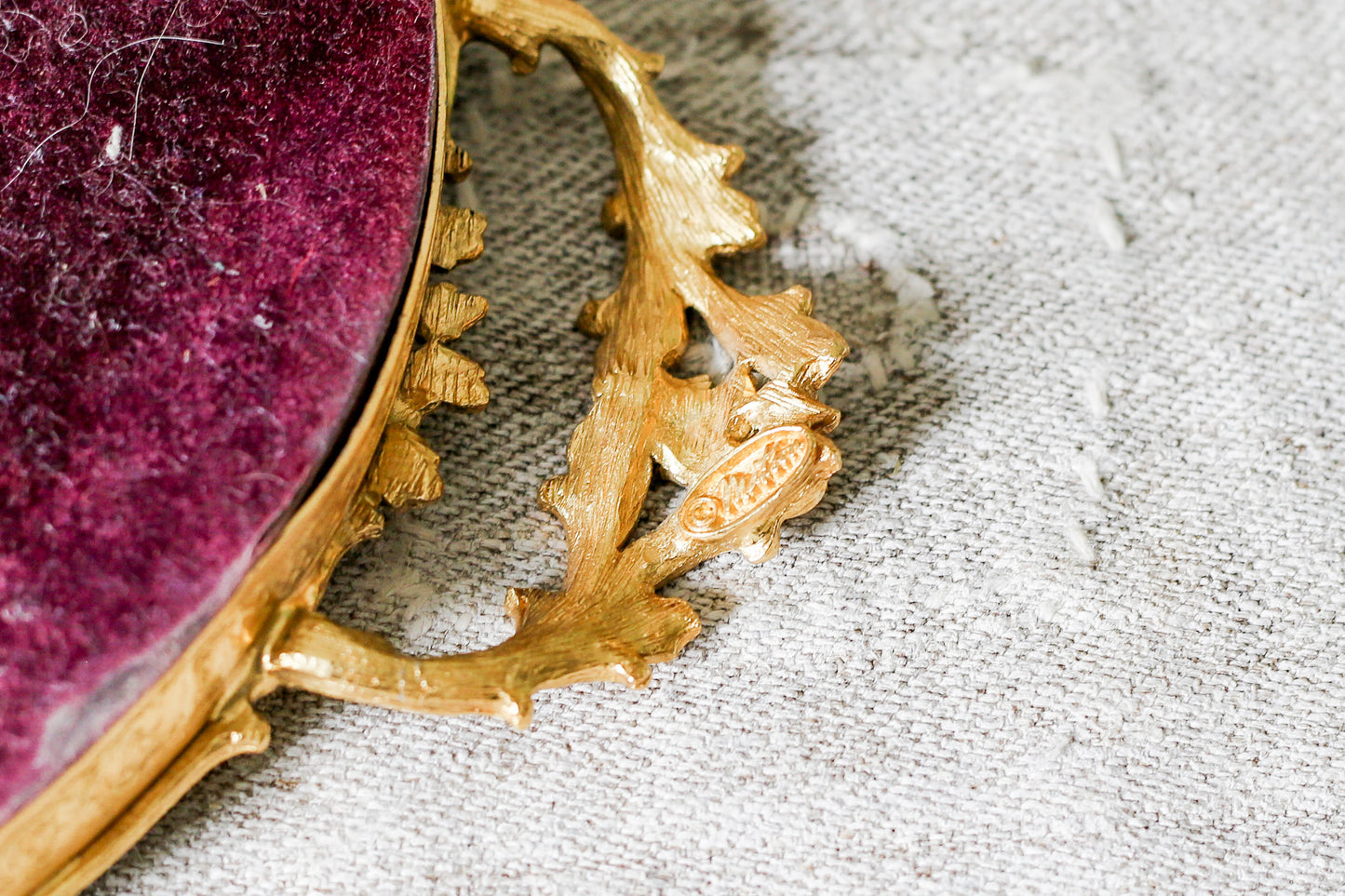 Vintage Matson Gold Tone Large Vanity Mirror