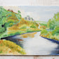 English Landscape Oil of Castle Overlooking River by LPO