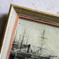 Antique Framed Oil Painting of Ship Scene by W. Burke