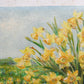 Vintage Oil Painting of Daffodils by W. Davies, 1975
