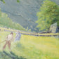 “Haymaking” by Anne Naismith, Vintage Framed Oil Painting of North Yorkshire