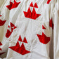 Vintage Red & White Sailboat Quilt TOP