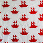 Vintage Red & White Sailboat Quilt TOP