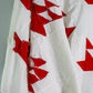 Vintage Red & White Sailboat Quilt TOP