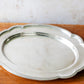 Vintage Scalloped Silver Plate Serving Tray