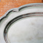 Vintage Scalloped Silver Plate Serving Tray