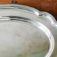 Vintage Scalloped Silver Plate Serving Tray