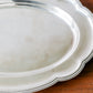 Vintage Scalloped Silver Plate Serving Tray