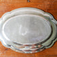 Vintage Scalloped Silver Plate Serving Tray