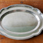 Vintage Scalloped Silver Plate Serving Tray