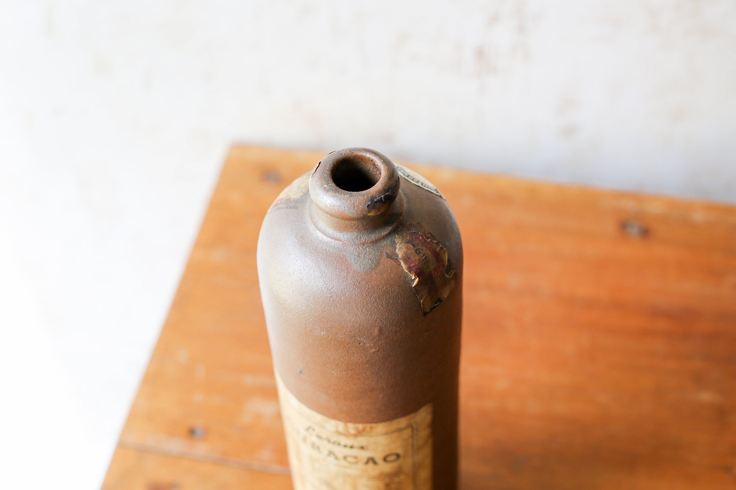 Vintage Leroux Curacao Liqueur Stoneware Bottle
