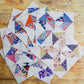 Set of 8 Vintage Pinwheel Quilt Blocks, c1930