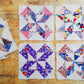 Set of 8 Vintage Pinwheel Quilt Blocks, c1930