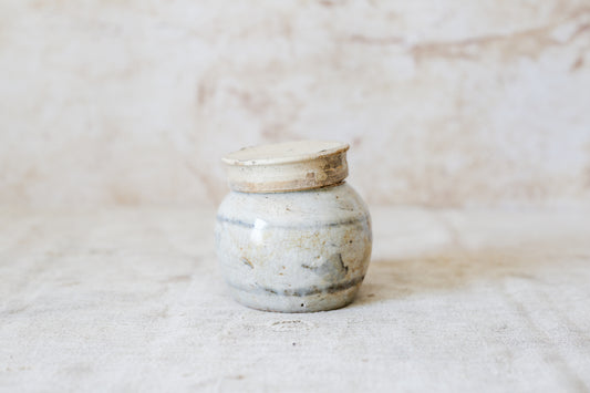 Antique Chinese Stoneware Ginger Jar with Lid