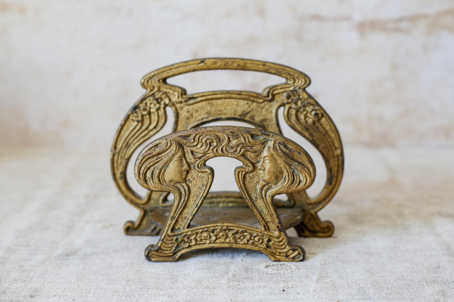 Vintage Art Nouveau Figural Women Letter Holder by Judd Mfg. Co.