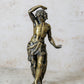 Antique 19th Century Classical Bronze Statue of Young Man with Lion's Pelt