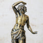 Antique 19th Century Classical Bronze Statue of Young Man with Lion's Pelt